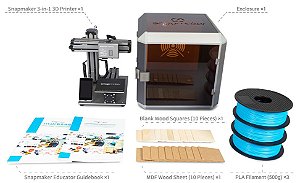 Snapmaker Education Bundle - impressora 3D multifuncional - impressão em 3D - gravação a laser - usinagem CNC