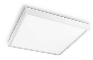 KIT 5 Luminária Plafon LED 48W 60x60 Quadrado Sobrepor Branco Frio 6000k