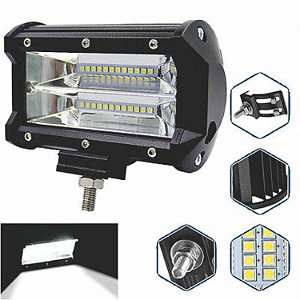 Farol de Milha 72w Quadrado Led Auxiliar Automotivo