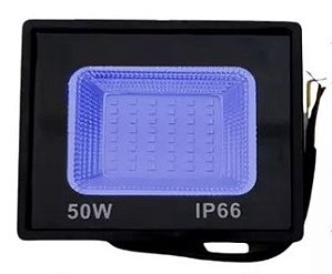 Refletor Holofote LED 50W SMD A Prova D'Água IP65/IP66 Azul