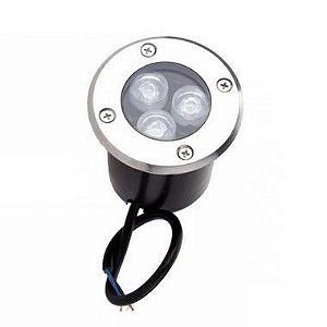 Spot Balizador LED 3W Embutir Para chão Jardim e Piso Azul IP67 A Prova D'Agua