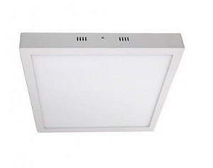 Luminária Plafon LED 42W 60x60 Quadrado Sobrepor Branco Quente 3000k