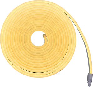 Fita LED 5 Metros 12V Mangueira Flexível Neon Branco Quente 3000k
