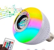 Lâmpada Bulbo Musical 10W E27 Bivolt Bluetooth RGB Colorido com Controle