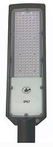 Luminária Publica LED 100W Para Poste SMD Com Base e Relê Fotocélula IP67 Branco Frio 6000k