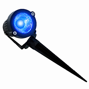 Luminária LED 7W Espeto De Jardim Azul Prova D'água Bivolt