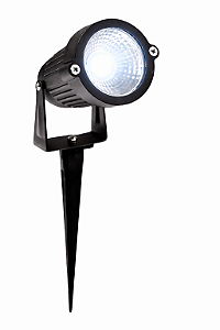Luminária LED 5W Espeto De Jardim Cob Branco Frio Prova D'água