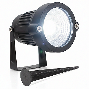 Luminária LED 3W Espeto De Jardim Cob Branco Frio Prova D'água
