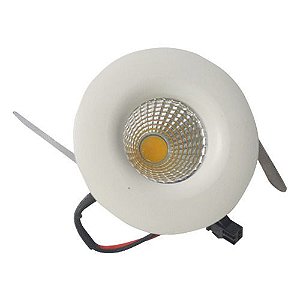 Mini Spot LED 3W De Embutir Redondo Teto Cob Branco Quente 3000k