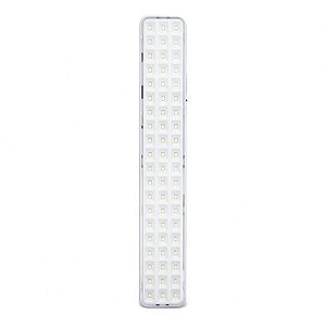 Luminária De Emergência Lâmpada 60 LEDS Bivolt Recarregável Slim 6000k/6500k