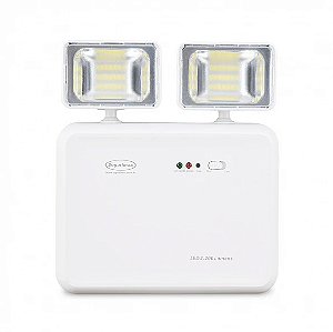 Luminária de Emergência LED 2200 Lúmens | 2 Faróis