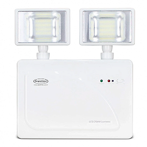 Luminária de Emergência LED 3000 Lúmens | 2 Faróis