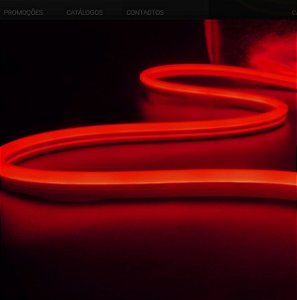 Perfil Flexivel Embutir Com Led / 14x14 50 Metros vermelho