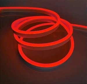 Perfil LED Flexível Sobrepor 120led / m 14x14 Rolo 50m Vermelho