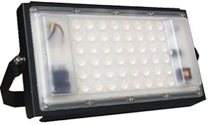 Refletor Holofote Modular LED 50W Branco Frio IP66 A Prova D'agua Bivolt 