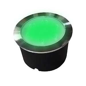 Spot Balizador LED 7W Embutir Para Chão Jardim, Piso e Escada Verde IP67 A Prova D'Agua
