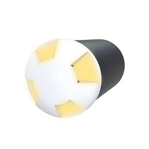 Luminaria Spot Balizador LED 1W de Chão e Piso Embutido 4 Fachos Branco Quente 3000k - Branco