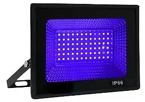 Refletor Holofote Led Luz Negra 100W IP66 Prova D'água Efeito Neon