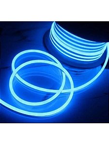 Fita LED 50 Metros 12v Mangueira Flexível Neon Azul