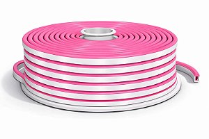 Fita LED 50 Metros 12v Mangueira Flexível Neon Rosa