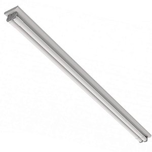 Luminária Calha Sobrepor Para Tubular 2x18/20W T8 120cm