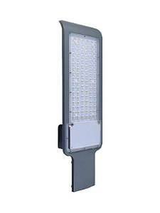 Luminária Publica LED 50W Para Poste SMD Slim Com Relê Fotocélula Embutido IP67 Branco Frio 6000k