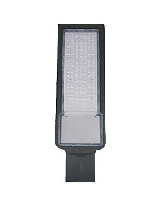 Luminária Publica LED 100W Para Poste SMD Slim Com Relê Fotocélula Embutido IP67 Branco Frio 6000k