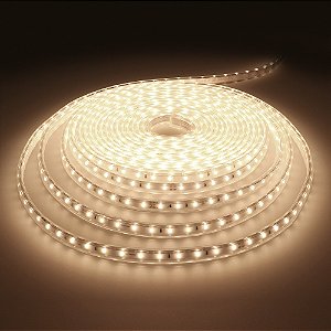 Fita LED 100 Metros 3528 120 LEDs 110v 9w Por Metro Branco Neutro 4000k