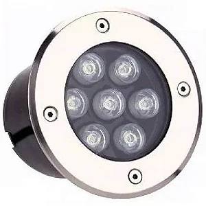 Kit 5 Spot Balizador LED 7W Embutir Para Chão Jardim e Piso Verde IP67 A Prova D'Agua