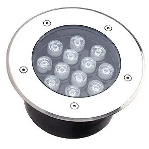 Kit 5 Spot Balizador LED 12W Embutir Para Chão Jardim e Piso Branco Frio IP67 A Prova D'Agua