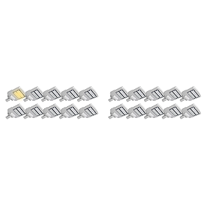 Kit 20 Luminária Pública LED Modular 150W Branco Quente 3000k Carcaça Cinza Iluminação Pública Poste de Rua