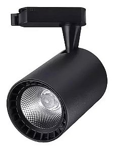 Spot 20W Super LED para Trilho COB Preto Branco Neutro 4000k