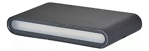 Luminária Arandela LED Pastilha 10W A Prova D'agua IP66 Branco Quente 3000k Externa - Carcaça Preta