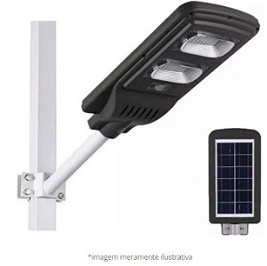 Luminária Pública De Poste Solar 100W LED Com Sensor e controle