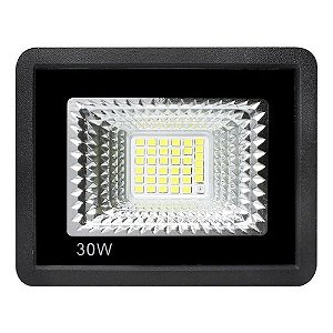 Refletor Holofote LED 30W Com Sensor De Presença Fotocélula Embutido Branco Frio 6000k