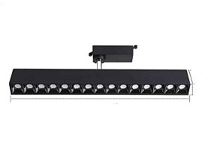 Spot Para Trilho Eletrificado Preto 30W Com LED Pontual Branco Quente 3000K