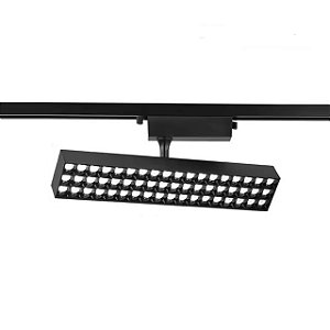 Spot Para Trilho Eletrificado Preto 45W Com LED Pontual Branco Quente 3000K