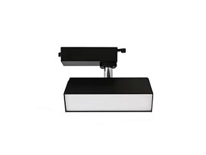 Spot LED Para Trilho Eletrificado Preto 10W Com Difusor Branco Quente 3000K