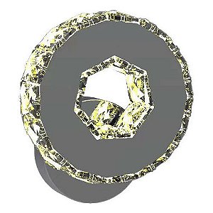 Arandela LED Lustre Redondo Cristal 3 Cores