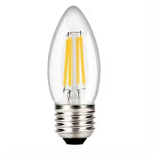 Lâmpada LED Vela 4W E27 Filamento Branco Frio 6000k