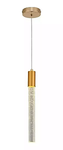 Luminária Pendente Cilíndrico Bolhas de Cristal Led - 3 Cores