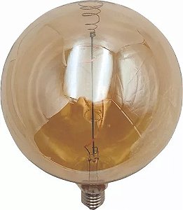 Lâmpada LED 4W Globo G180 Vintage Carbon Filamento Branco Quente 2200k