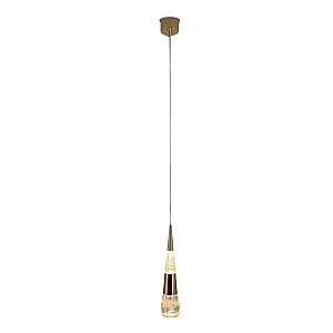 Lustre Pendente Cone Dourado 3 Cores