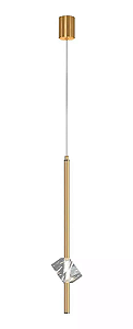 Luminária Lustre Pendente Pedra Cristal Vidro Dourado Branco Quente 3000K