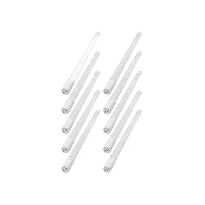 KIT 10 Lâmpada Tubular 10W 60cm LED Ho T8 Bivolt Branco Frio 6000k