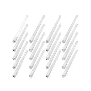 KIT 20 Lâmpada Tubular 10W 60cm LED Ho T8 Bivolt Branco Frio 6000k