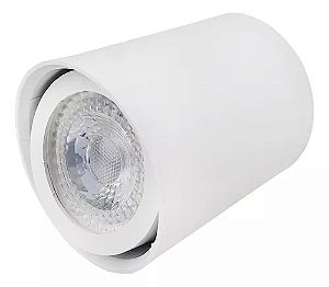 Spot Plafon MR16 Redondo Sobrepor 1 Encaixe GU10 Branco