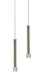 Luminária LED Pendente Cinza Branco Quente 3000K
