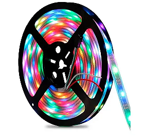 Fita LED 5 Metros 2811 12v Digital 30 Leds Siliconada IP67 RGB