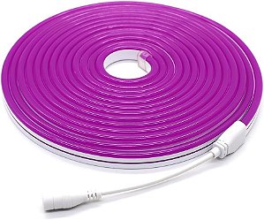 Fita LED 5 Metros 12V Mangueira Flexivel Neon Roxo